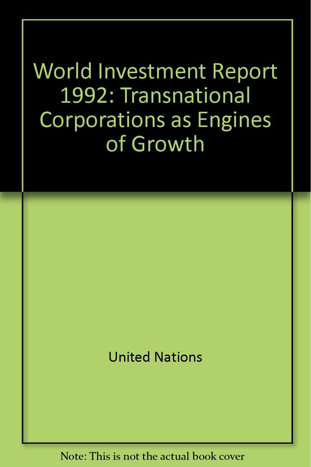 【中古本】World Investment Report 1992/E.92.Ii.A.19 /United Nations Pubns / /K0701-240220-0283 /9211043964