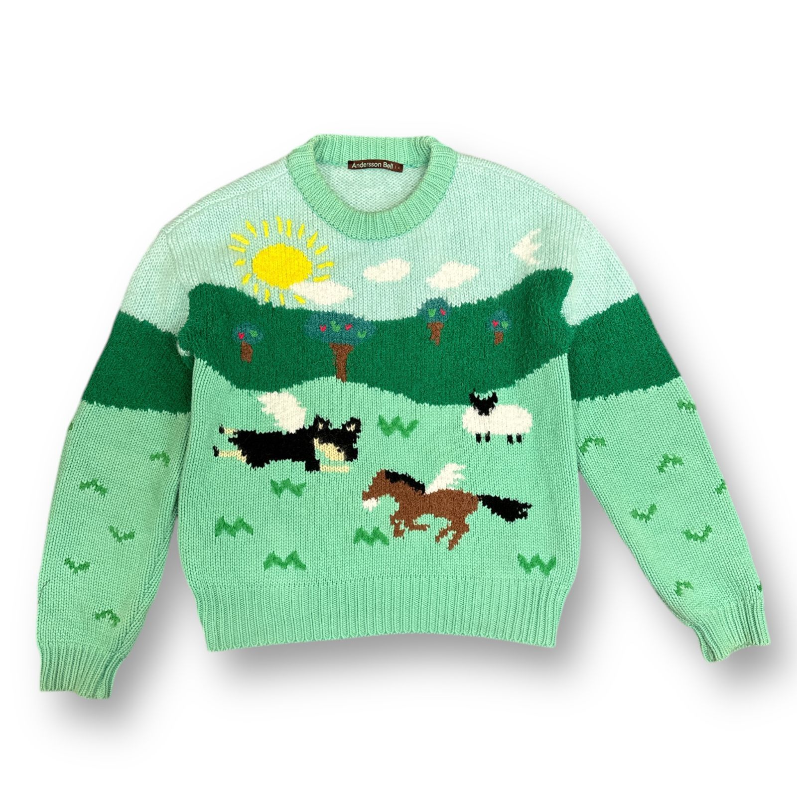 ANDERSSON BELL 22AW SUMMER GARDEN INTARSIA SWEATER クルー