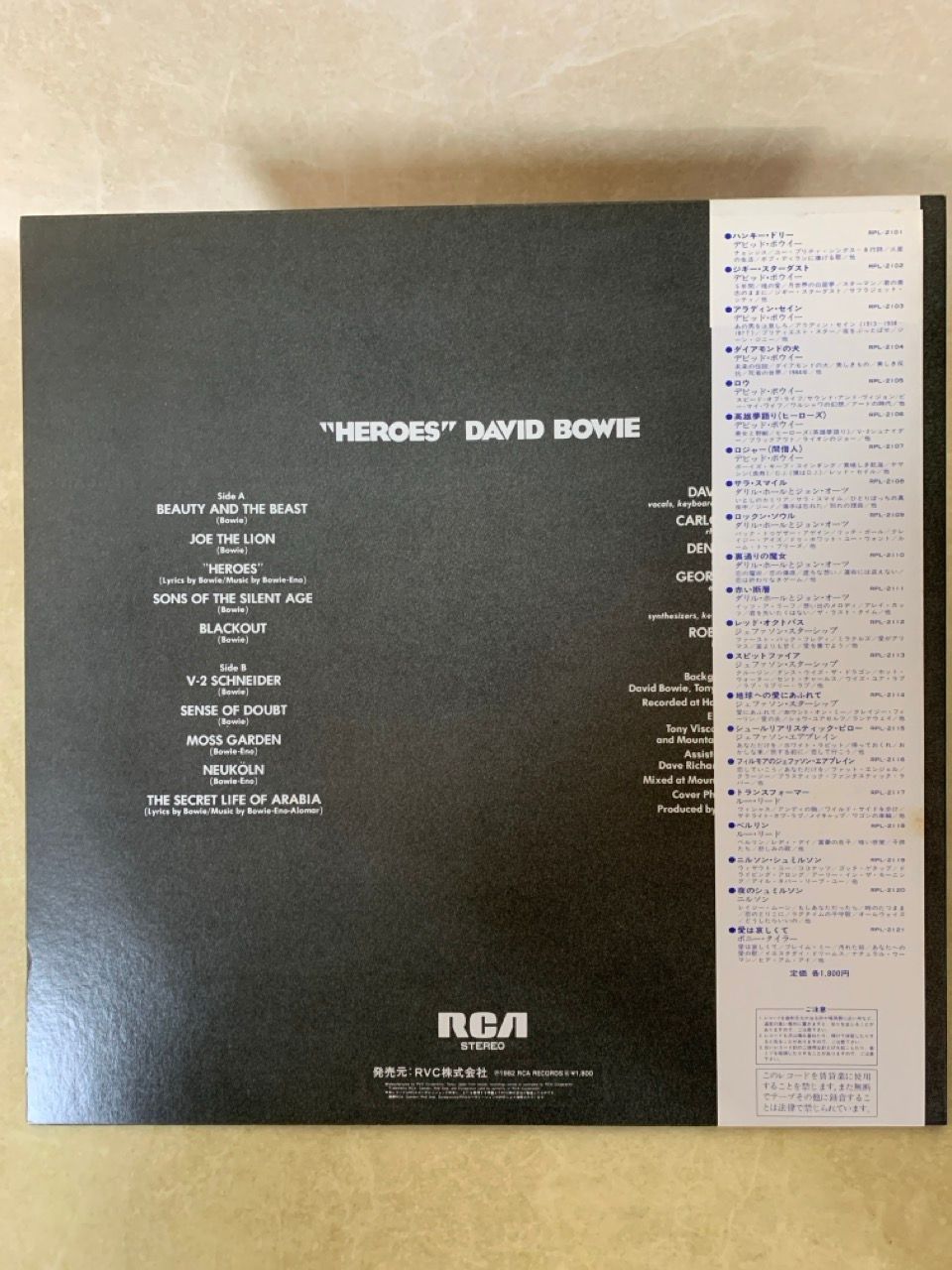 LP 帯付 デビッド・ボウイ DAVID BOWIE 英雄夢語り ヒーローズ