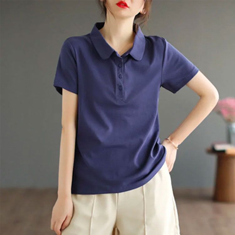 レディース　ポロシャツ　poloシャツ　レディースTシャツ　春夏　半袖　シャツ　トップス　インナー　カジュアル　吸汗　速乾　シンプル 2点セット レディース ポロシャツ poloシャツ レディースTシャツ