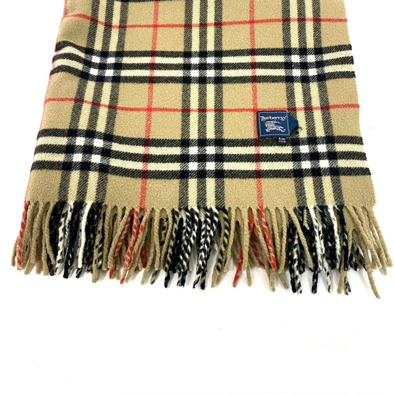 新品 バーバリーロンドン ノバチェック マフラー フリンジ 毛 ウール ベージュ バーバリー ロンドン Burberry ノバチェック柄 マフラー