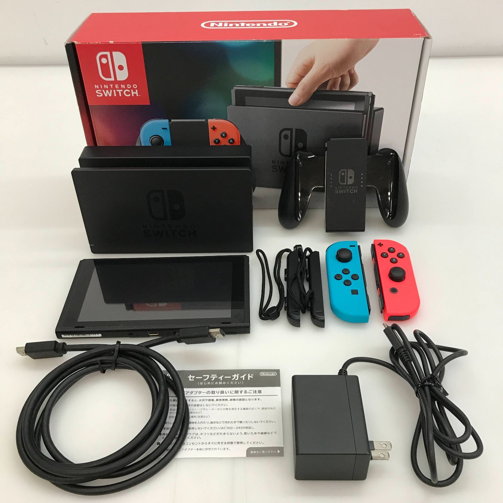 05m 1055 【SWITCH 本体】 Nintendo SWITCH 旧型 本体 グレー Joy-con(L:ネオンブルー・R:ネオンレッド) 【 ジャンク品】 - メルカリ