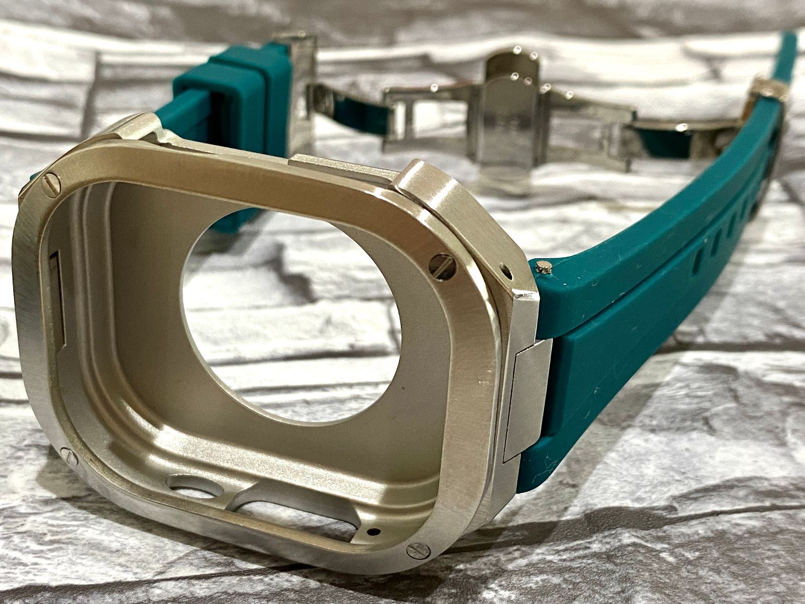 アップルウォッチバンド ラバーベルト カバー ステンレス Apple Watch ケース 49mm ウルトラ ultra スポーツ メンズ レディース19