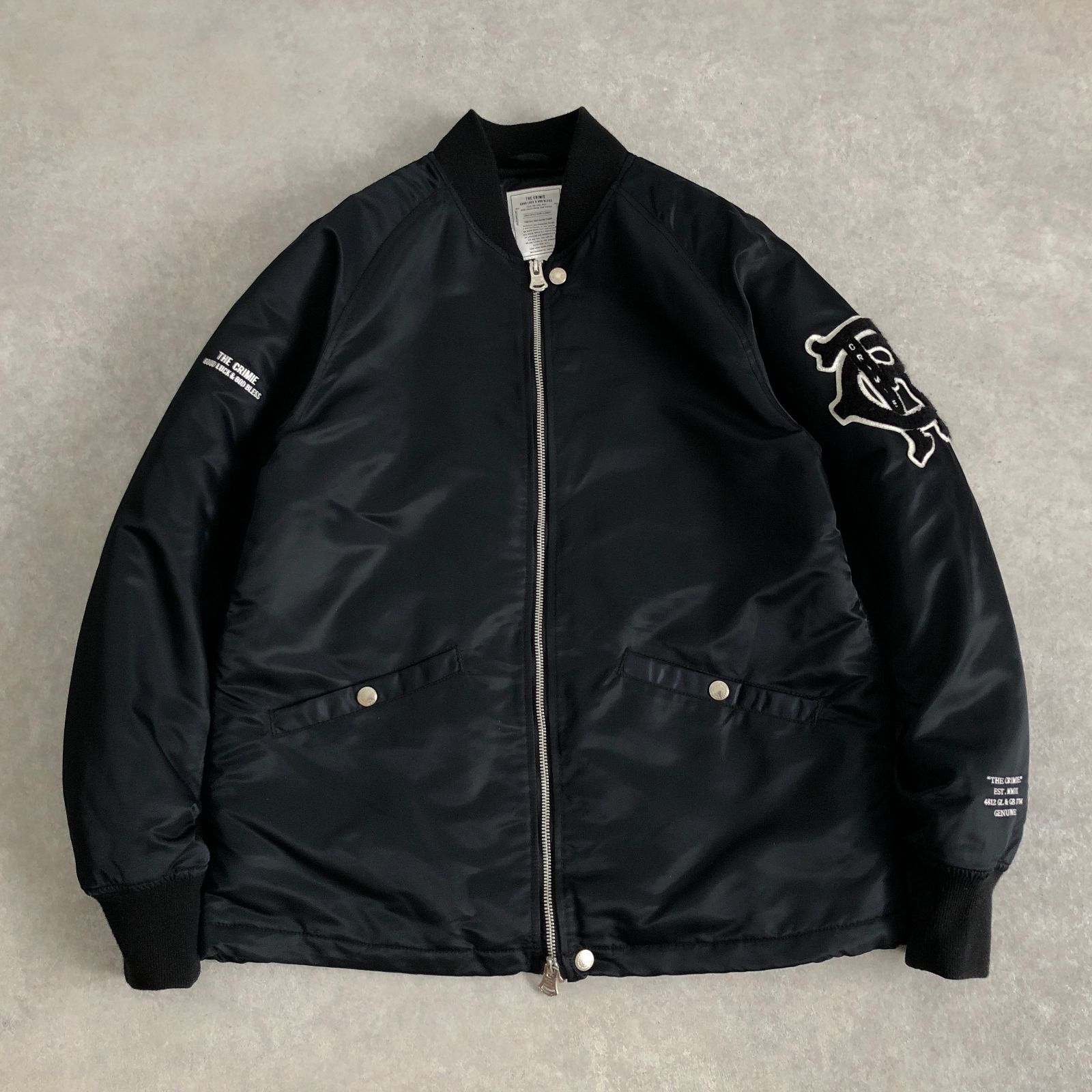 THE CRIMIE クライミー スタジャン 黒　レザー　切り替え　美品 CRIMIE（クライミー）の「ALPACA AWARD CONCHO JACKET