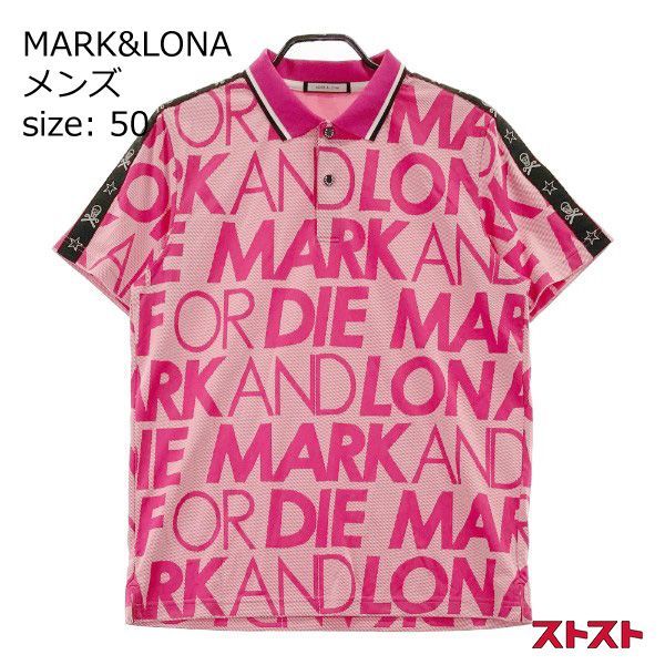 MARK&LONA マークアンドロナ ポロシャツ 半袖 ボタニカル ロゴ L - ゴルフ