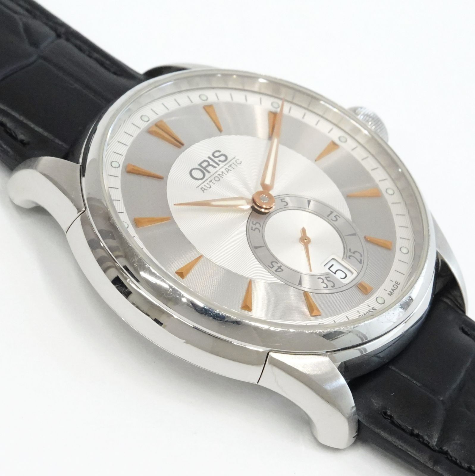 ORIS オリス アートリエ スモールセコンド デイト 7582 SS/レザー
