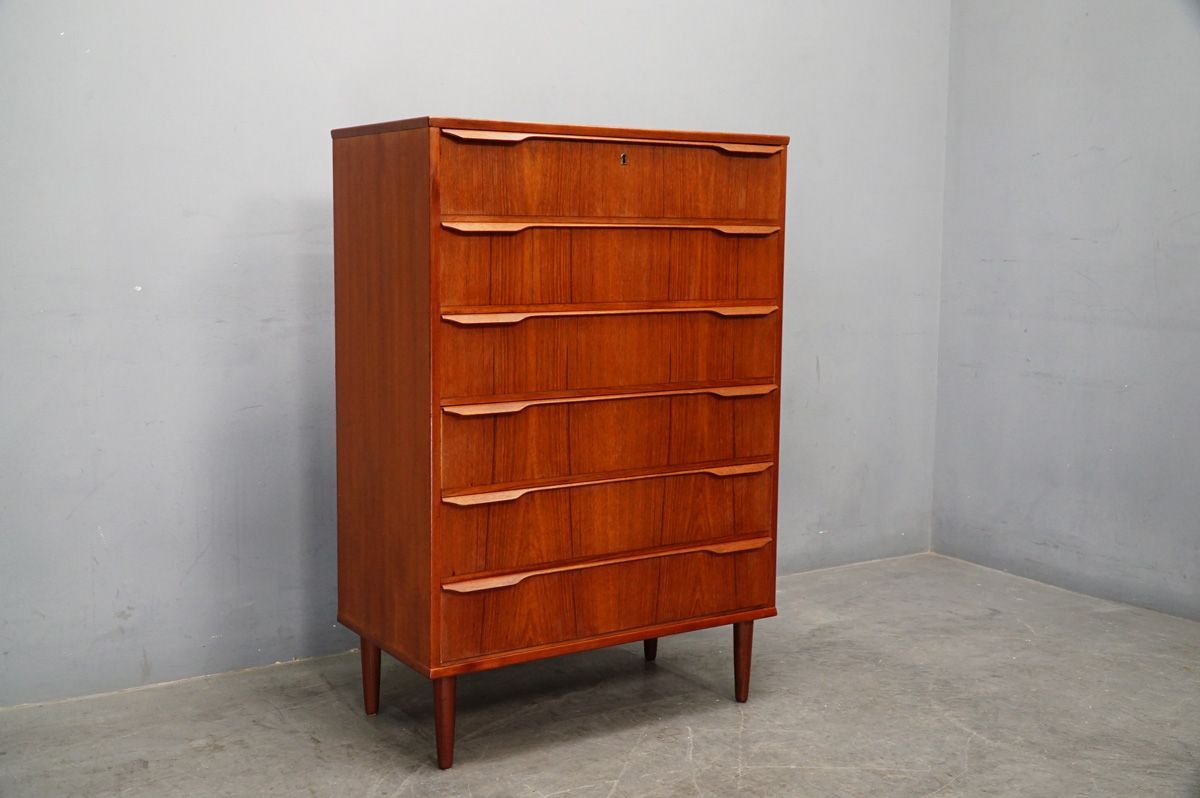 ☆決算セール☆北欧家具 ヴィンテージ 6段チェスト チーク ドロワー