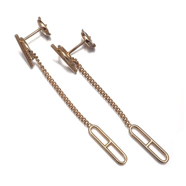 エルメス ピアス エシャペ シェーヌダンクル K18PG #168341 - メルカリ 