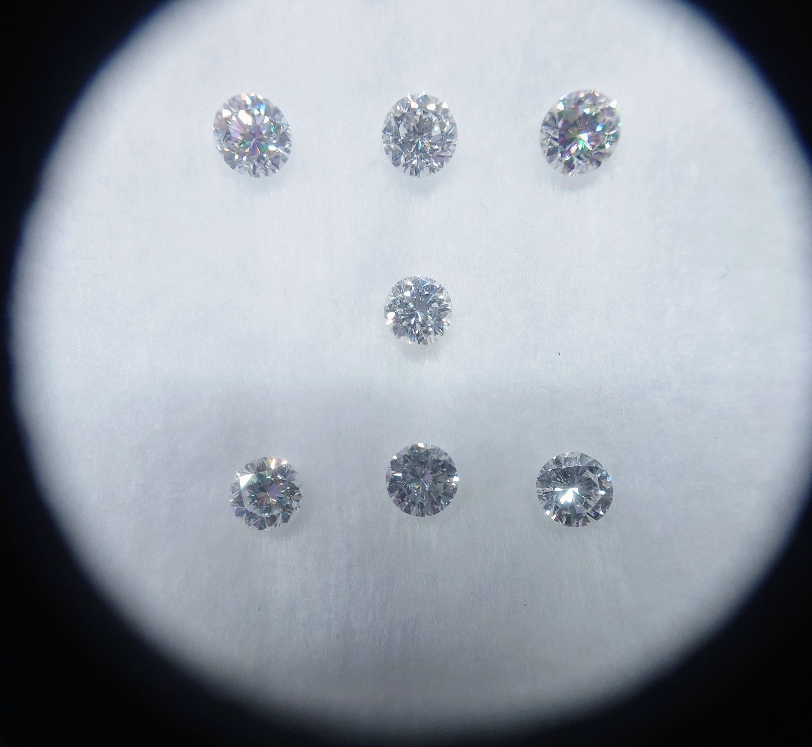 天然ダイヤモンド ルース 2.9 mm 0.70 ct 7ピースセット