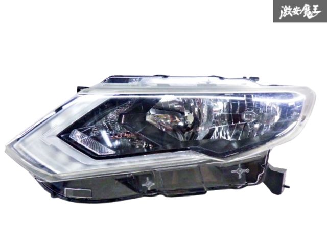 【イルミ点灯OK！】日産純正 T32 エクストレイル 後期 ハロゲン ヘッドライト レベライザー 左 左側 KOITO 100-23748 棚2K23