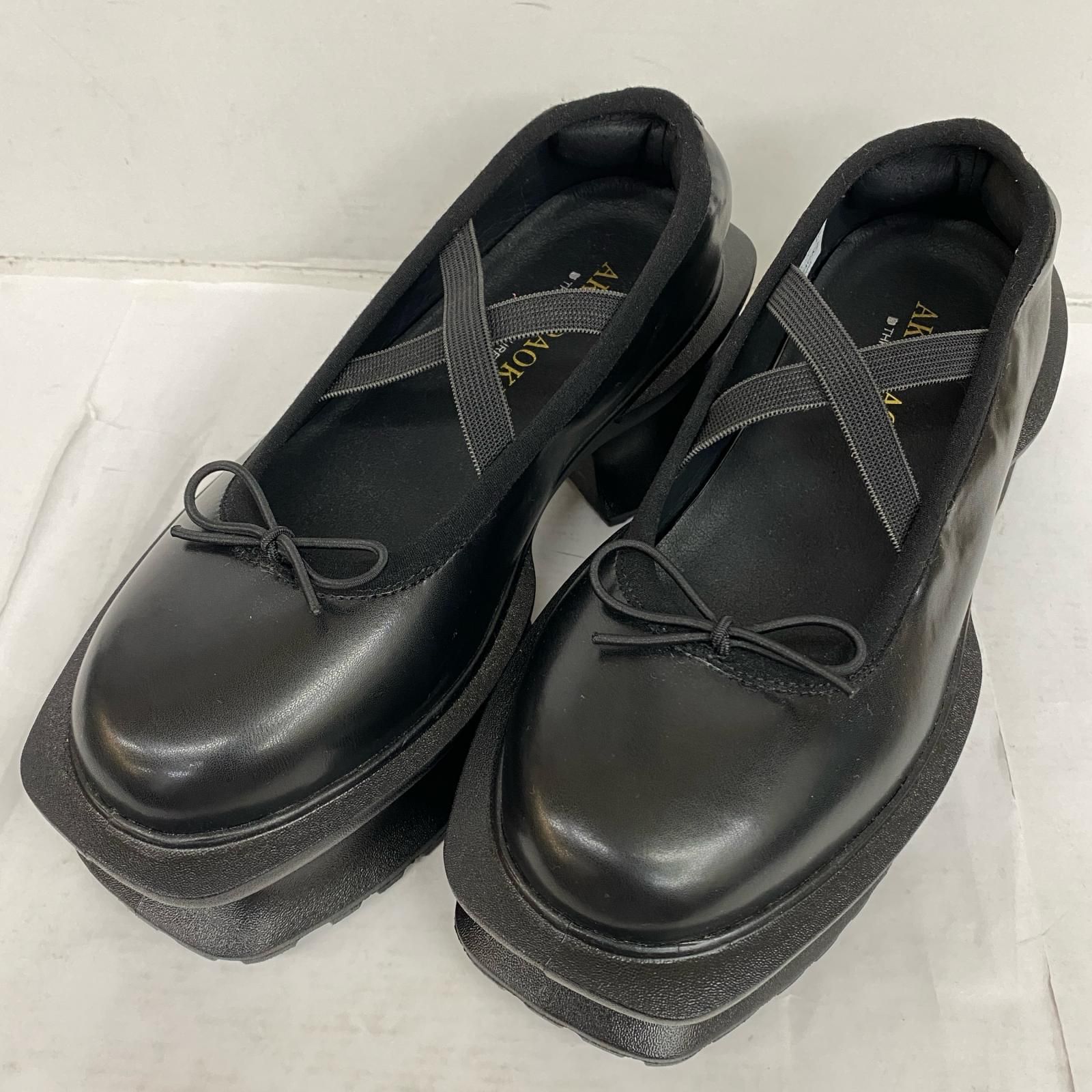 加古川店 バレエシューズ Aerial Ballet faux leather ブラック 128
