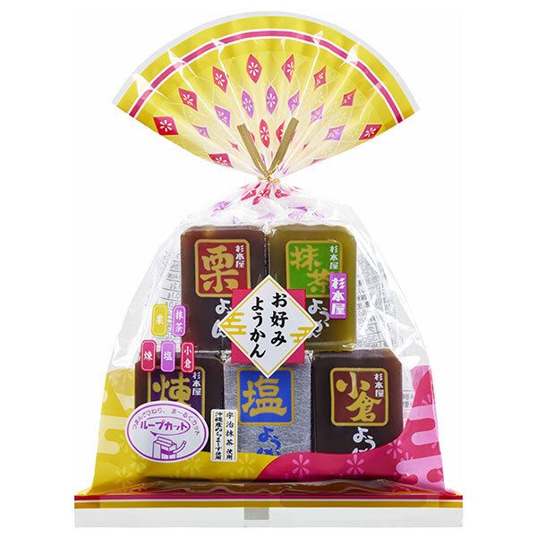 杉本屋製菓 お好みようかん 320g 40g×8個 ×12袋入× 2ケース ｜ ようかん 羊羹 栗 小倉 抹茶 塩 煉 菓子