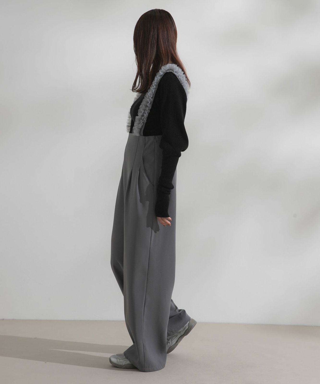 夢展望公式 ハイウエストフリルサスペンダーパン アイボリー 他 別ページ有 rectangle パンツ オールインワン フルレングス 535137-01 SIROKUMA-CORPORATION_COM