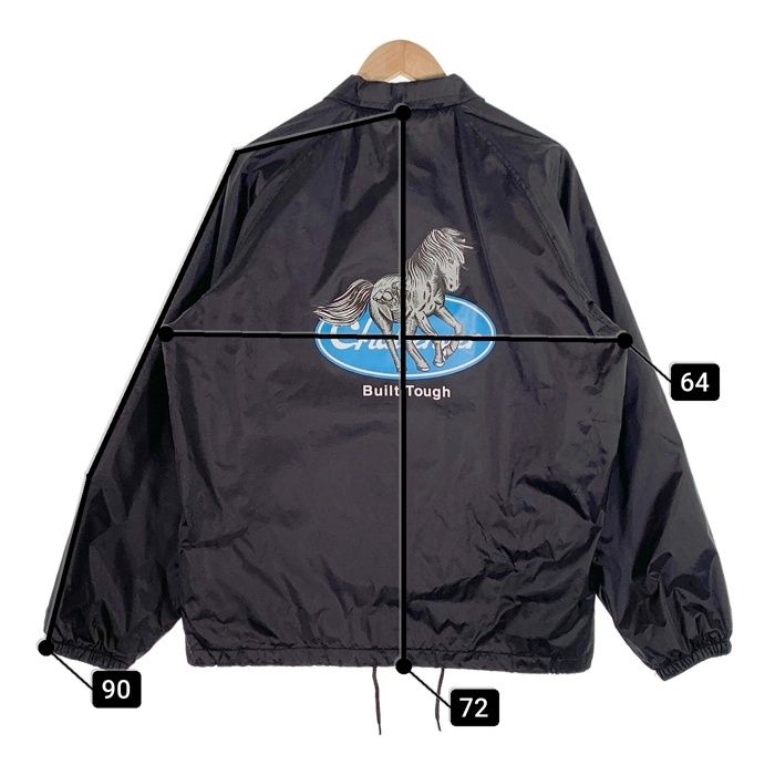 CHALLENGER チャレンジャー IRON HORSE COACH JACKET アイアンホース プリント コーチジャケット ブラック ナイロン Size L