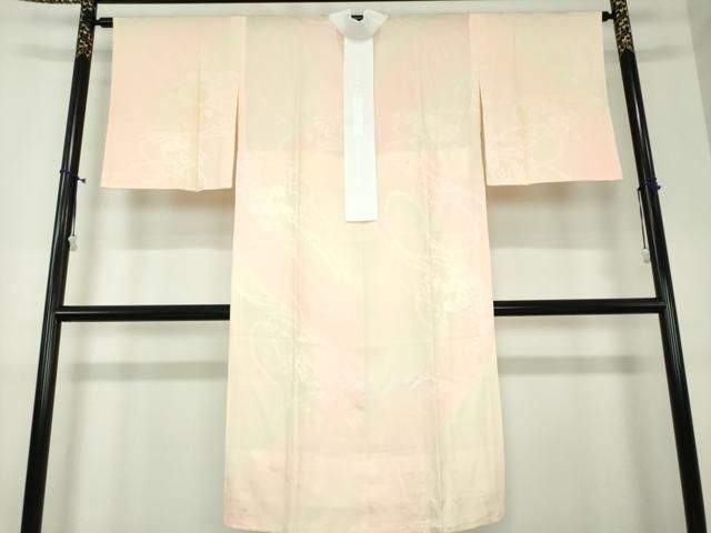 平和屋着物●上質な長襦袢 無双仕立て 短冊花地紋 暈し染め 正絹 ♥ DAAX4659ps