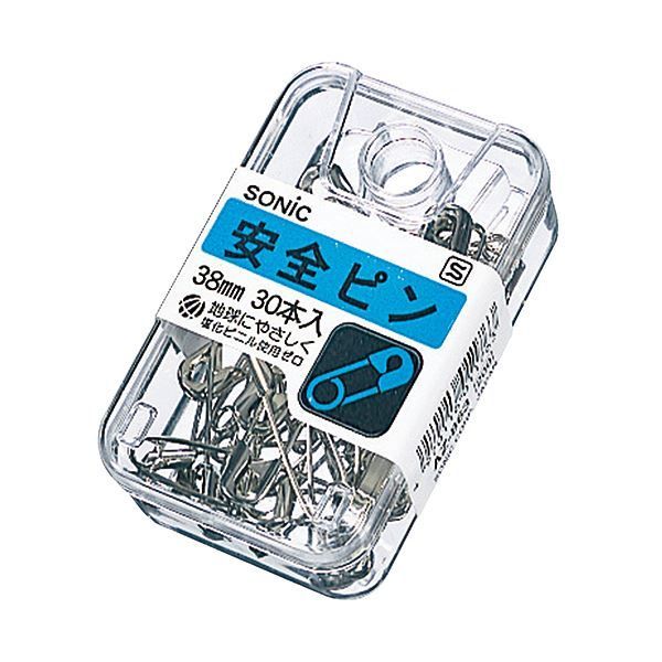 (まとめ) ソニック 安全ピン 38mm AZ-863 1パック（30本）  【