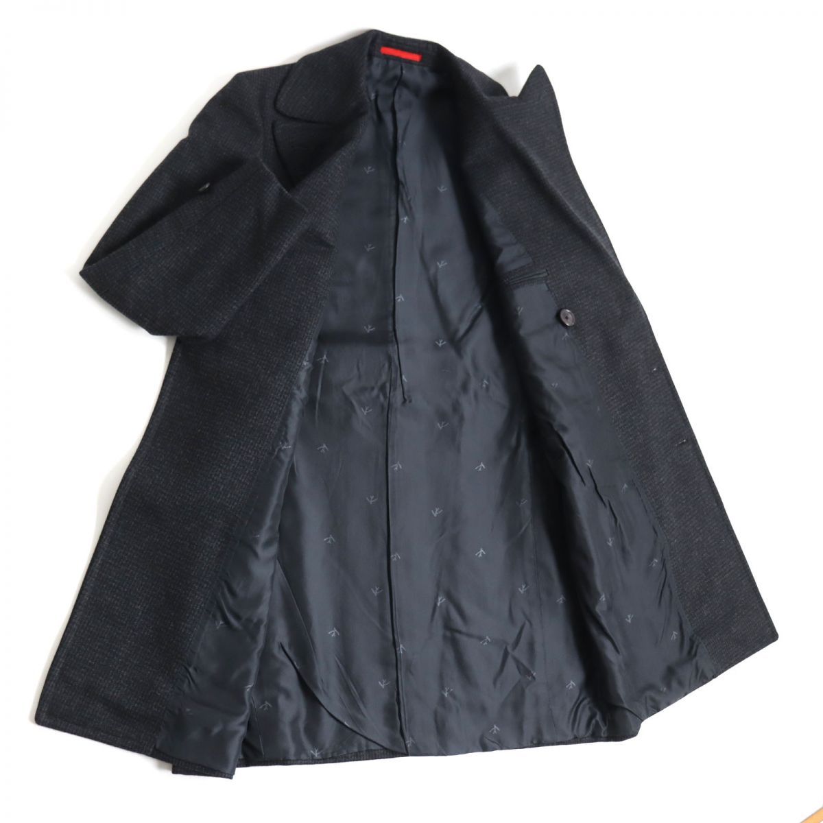 極美品◇ISAIA イザイア ウール100％ ロング丈 ダブルブレスト