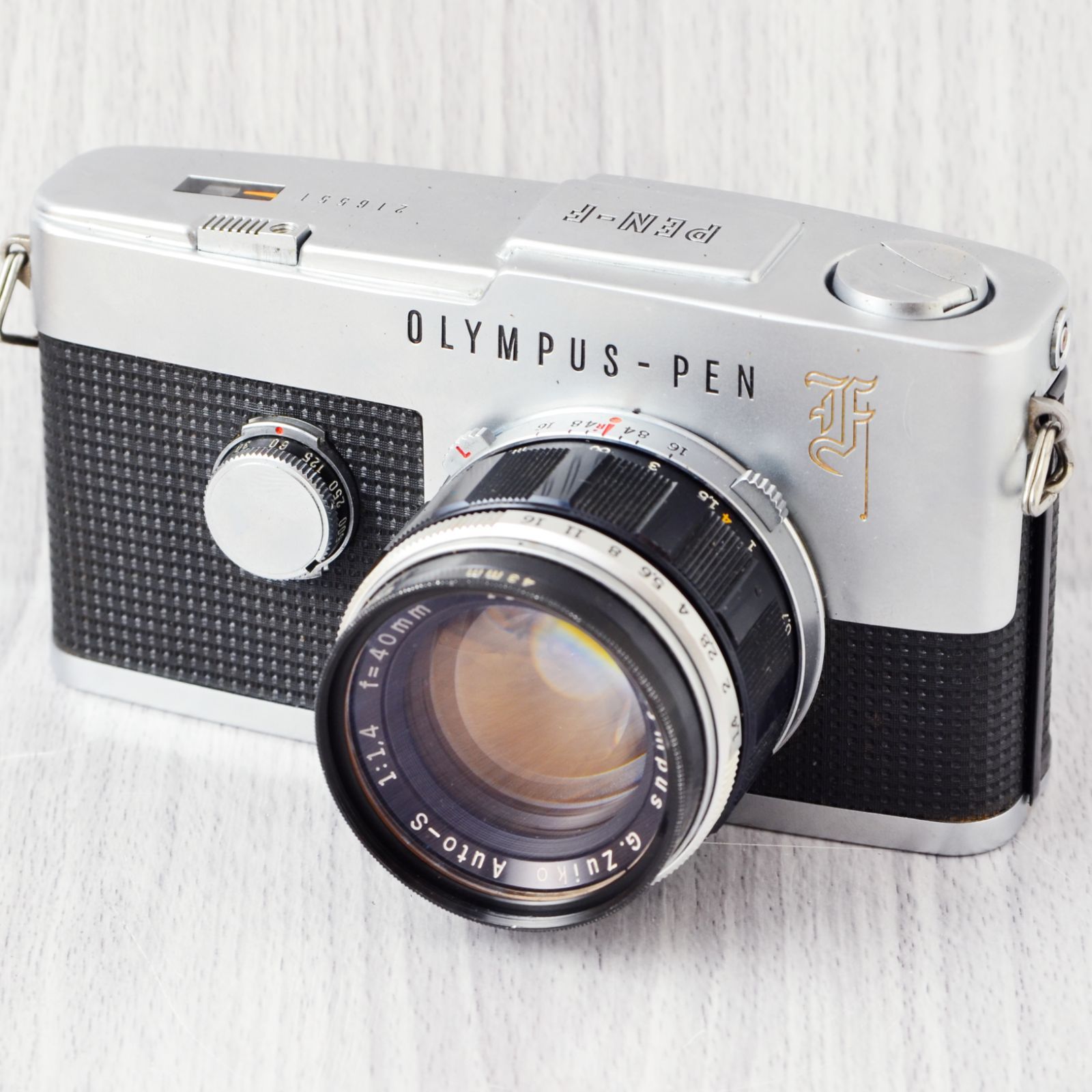 極美品! OLYMPUS PEN F + 40mm f1.4 ケース付 修理・整備済 完動品