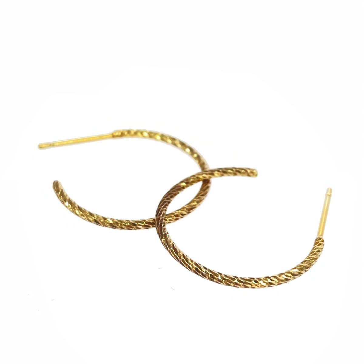 agete アガット SVピアス ゴールドカラー SILVER レディース フープ