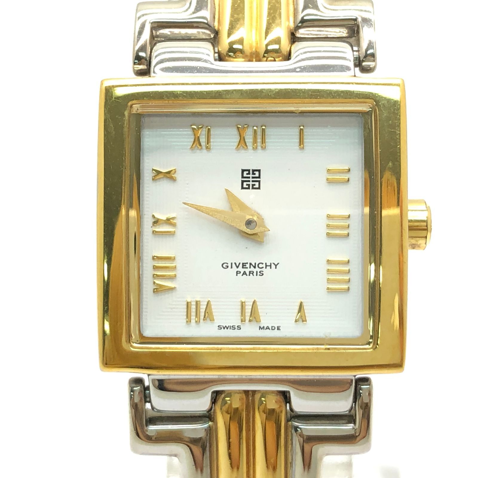 GIVENCHY 腕時計 ゴールド×シルバー スクエア 稼働品 1-892 - ウルトラ