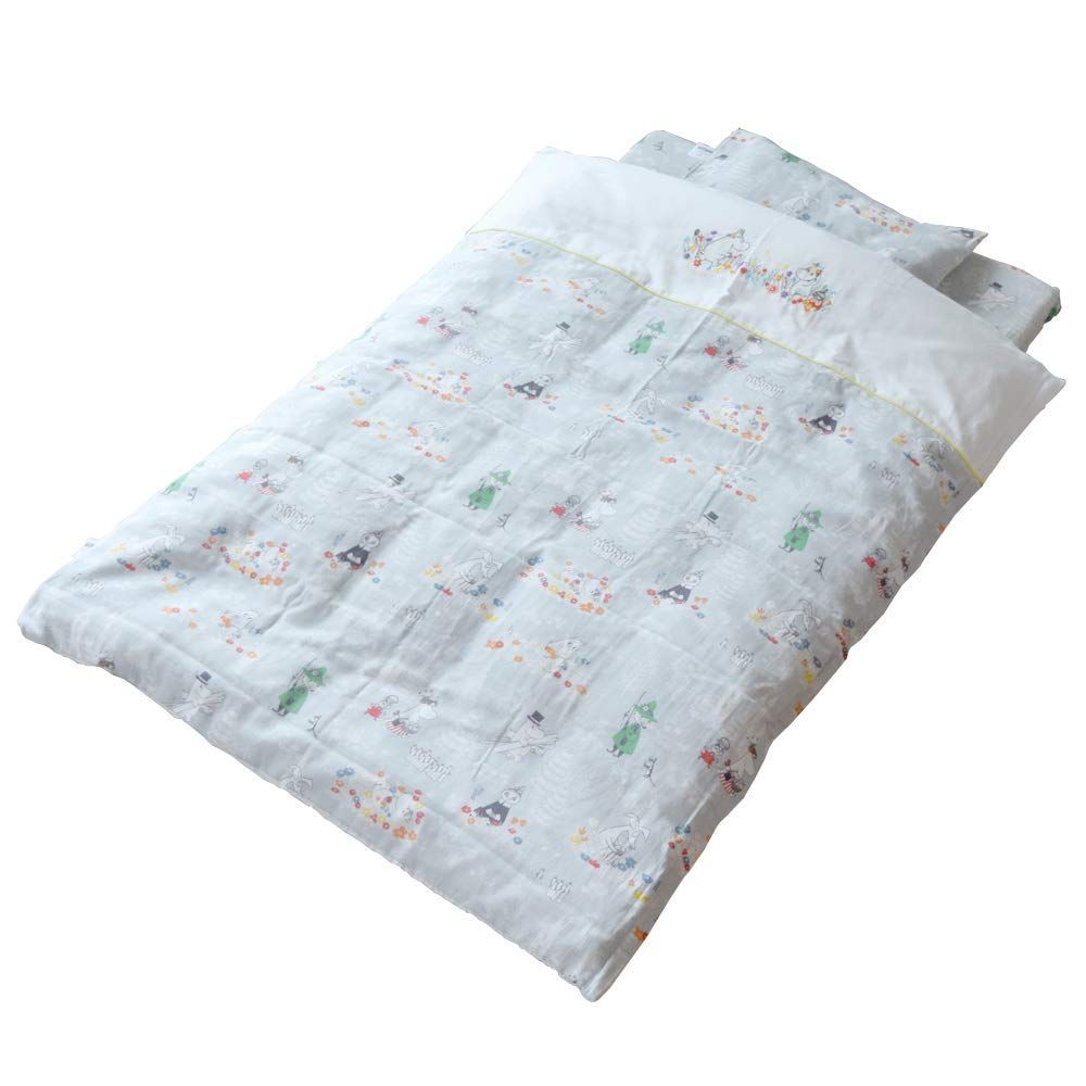 新着商品 baby.e-sleep ベビーイースリープ ムーミン ベビーふとんミニ7点セット 日本製 ミスティグレー