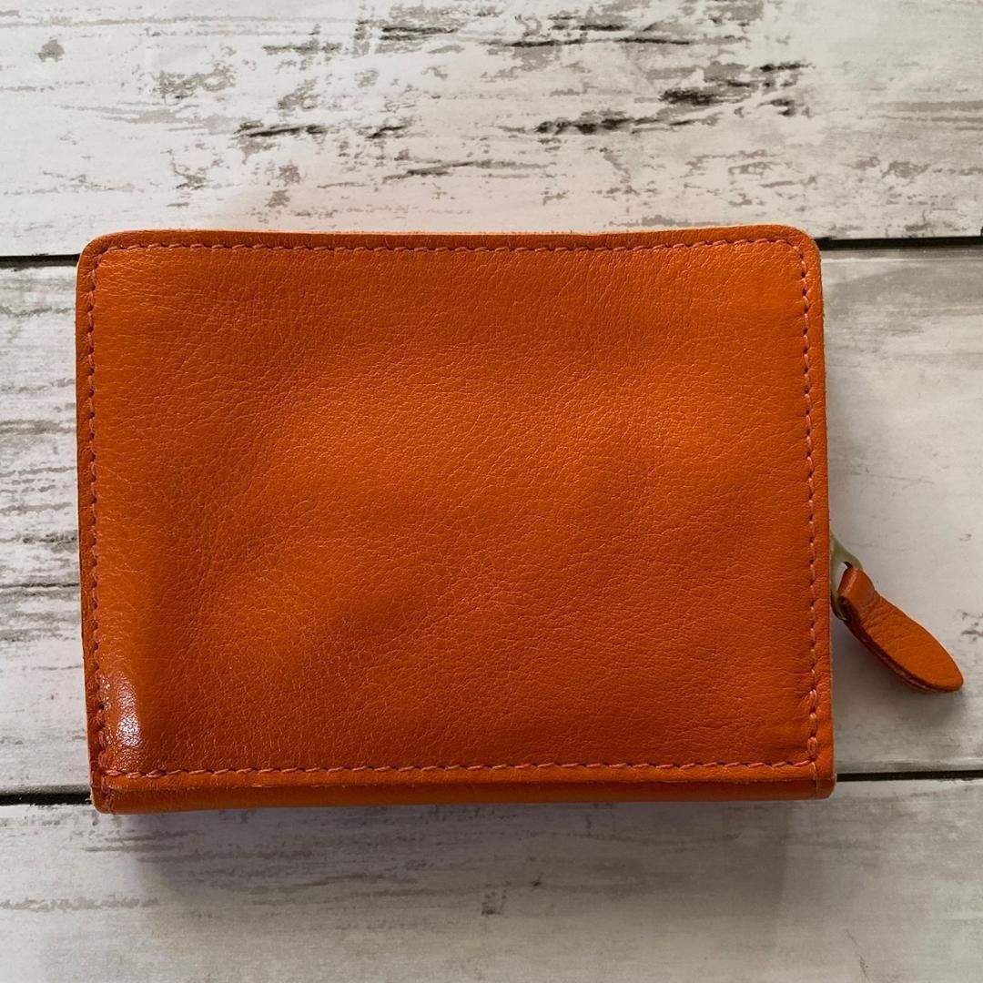 新品】イルビゾンテ 三つ折り財布 パスケース付き オレンジ - メルカリ