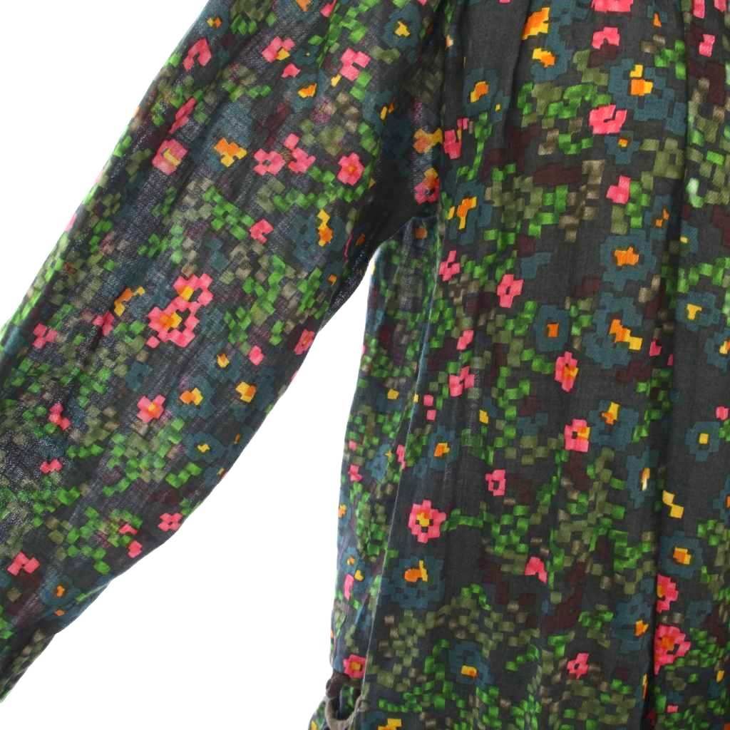 minä perhonen 花柄ワンピース 緑色 半袖 minä perhonen 花柄ワンピース 緑色 半袖