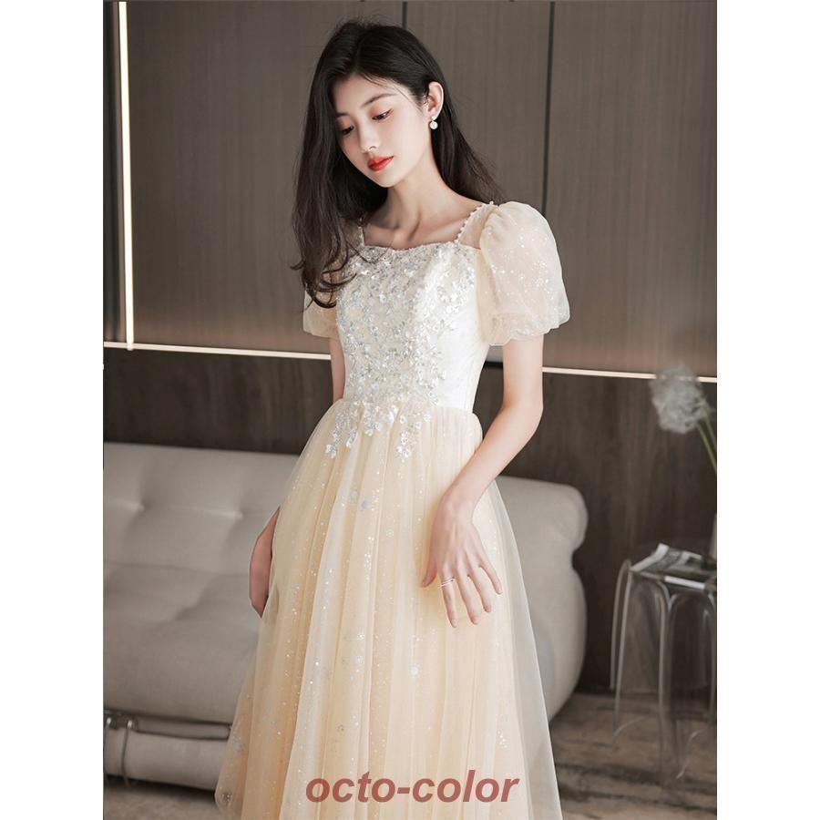 ピアノ発表会 ドレス 大人 半袖 膝丈 無地 刺 ワンピース レディース 女の子 中学生 高校生 ピアノ ウェディング レース ゴールド ハイネックドレス ビーズ xzdskaz MAAHADDERANG_COM