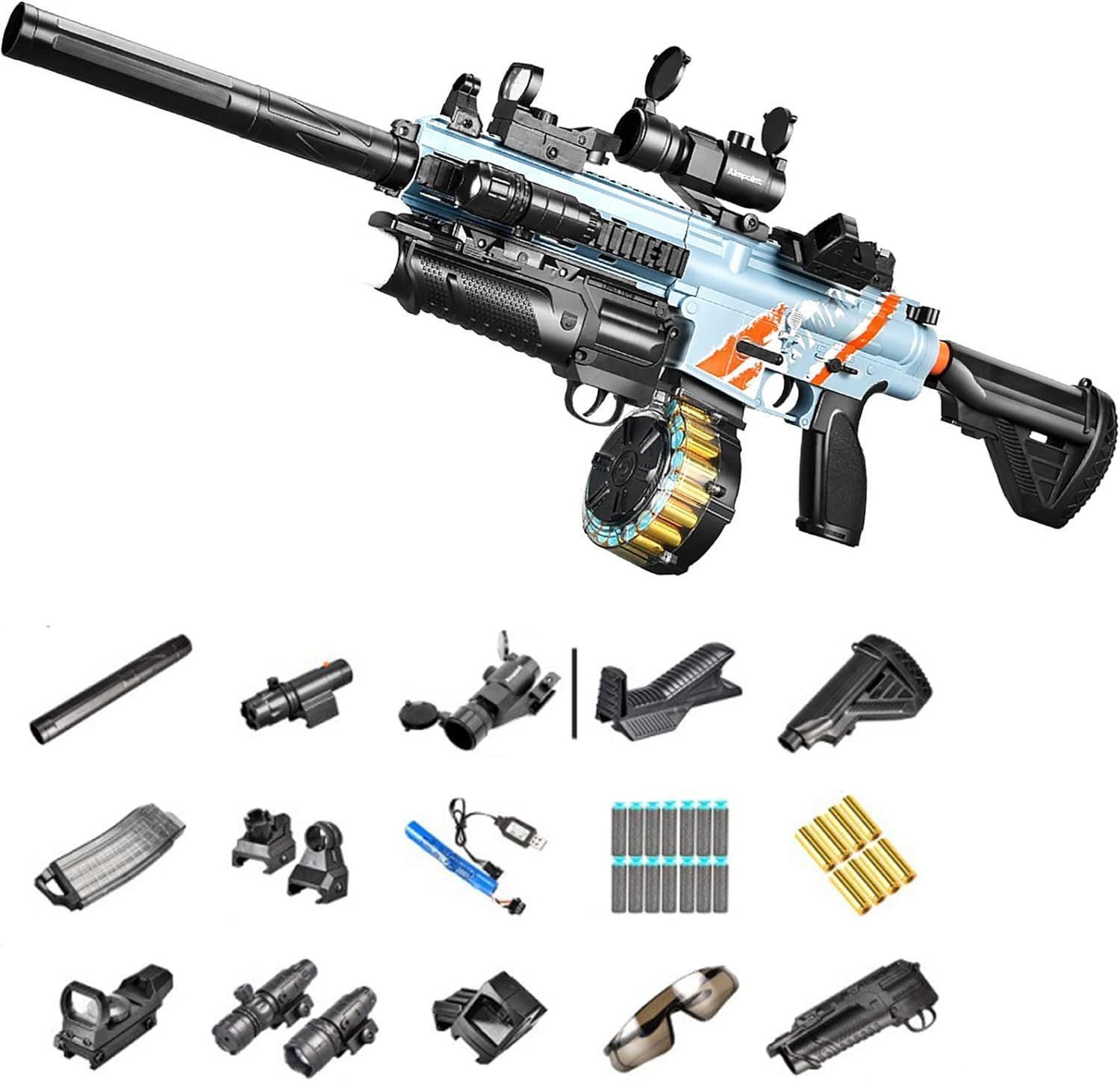 電動バースト M416 シミュレーションソフト弾丸銃 EVAの弾丸を発射する暴行子供男の子おもちゃの銃リアルチキンフル装備フルセット CSゲーム屋外子供用武器 誕生日 プレゼント