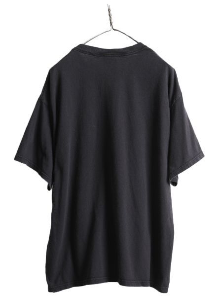 00s ナイキ ロゴ プリント Tシャツ XL 黒 スウッシュ ヘビーウェイトトップス