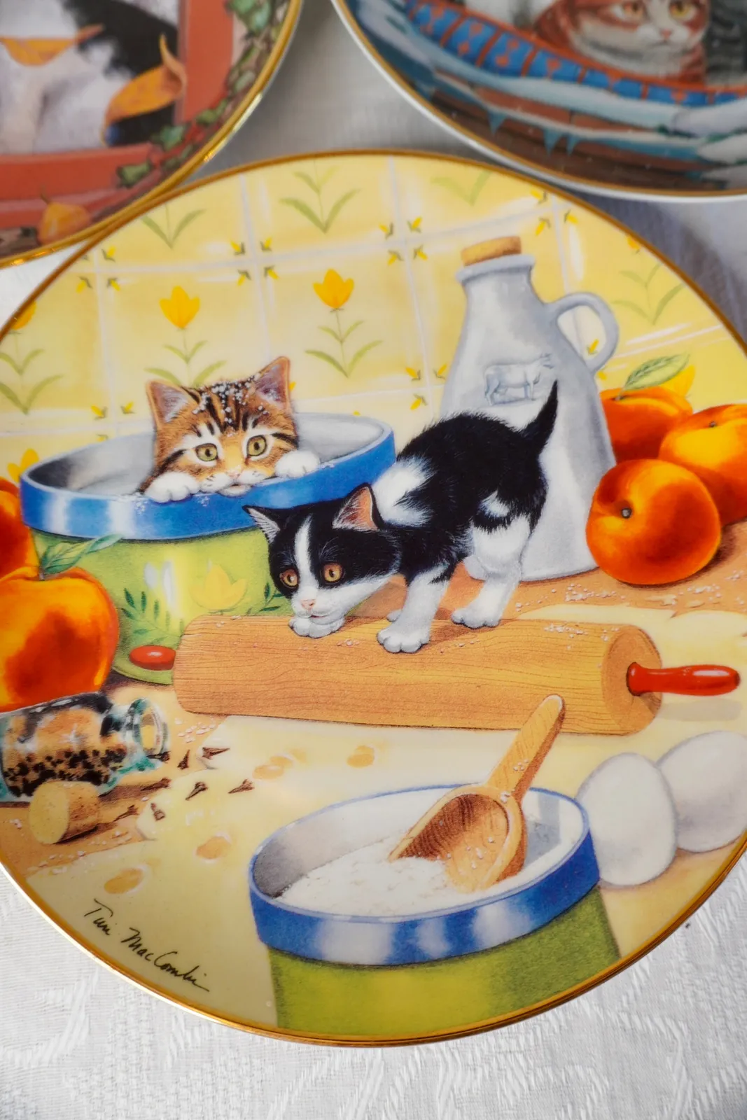 Franklin Mint 猫 絵皿 販売 3枚セット コレクションプレート