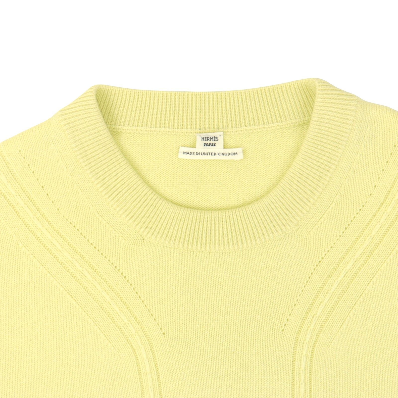 22aw hermes L カシミヤ混コレクションニットイエロー