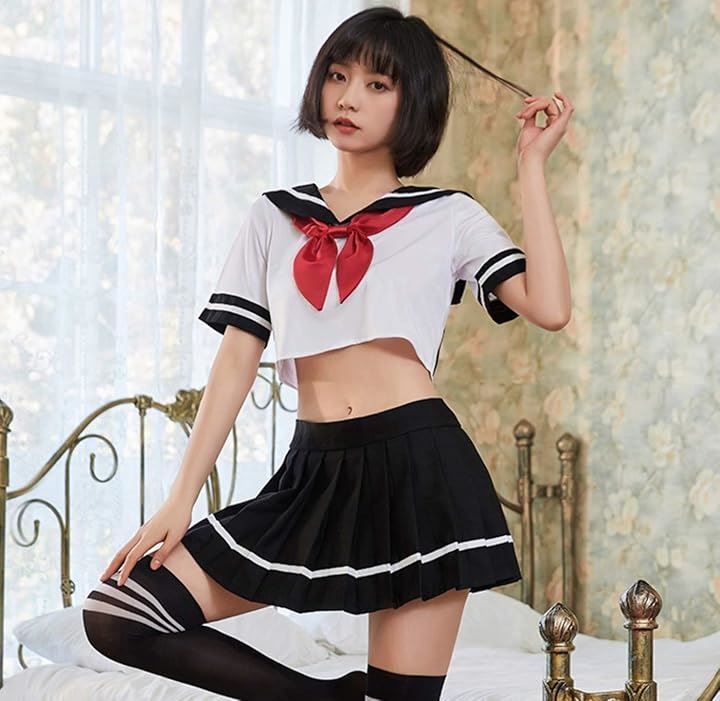 S67 コスプレ セーラー服 ミニスカート イベント ディズニー 撮影 良品 Amazon.co.jp: [CosMisty] 透ける セーラー服 コスプレ 撮影
