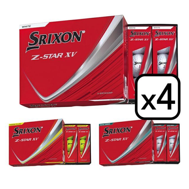 SRIXON Z-STAR XV ゴルフボール スリクソン ゼットスター XV ボール 4ダースセット 12個入りｘ4 日本正規品