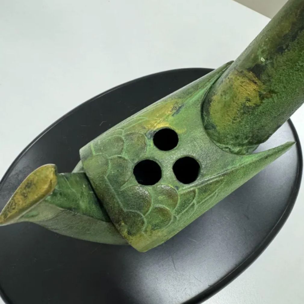 【三枝惣太郎】瑞鳥 孔雀 高岡銅器 アンティーク レア 希少 新品未使用 A【骨董】高岡銅器 香炉 雉香炉 銅製品 菊の紋 青銅色 三枝