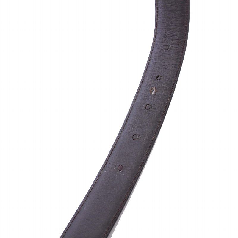 カルティエ Cartier ダブルC レザーベルト 革ベルト 黒 ブラック 楽天