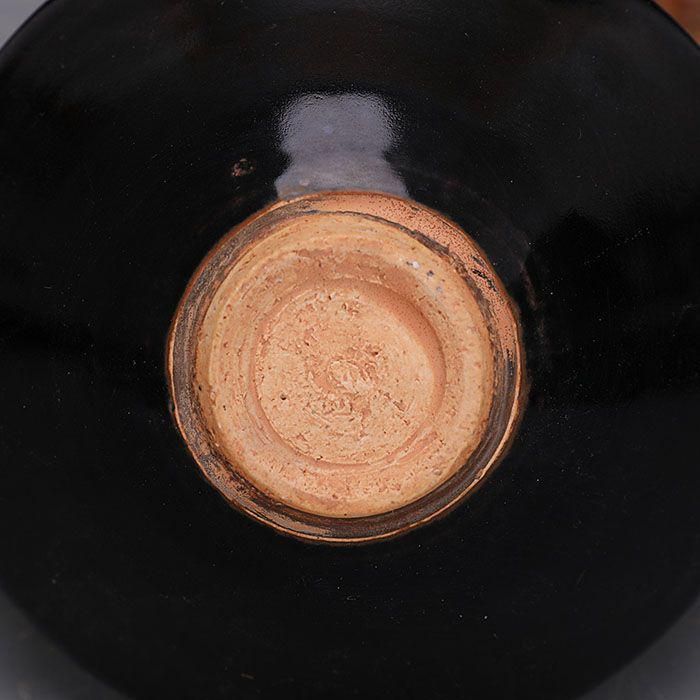 宋代吉州窯黒釉彩画魚紋斗笠碗 茶器 景徳鎮 陶磁器 装飾品現代
