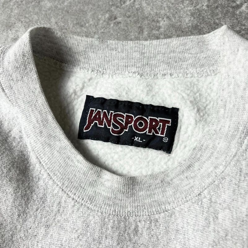 80s 90s USA製 JANSPORT 2段 カレッジ プリント RWタイプ スウェット