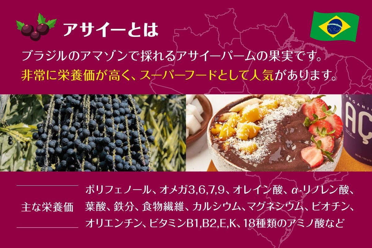 6個セット アサイー 冷凍 6kg 1kg x 6個 無糖 プレーン B You オーガニック USDA EU-Organic ヴィーガン KOSHER B corp認証 WWW_SMP1DAWEKUDUS_SCH_ID
