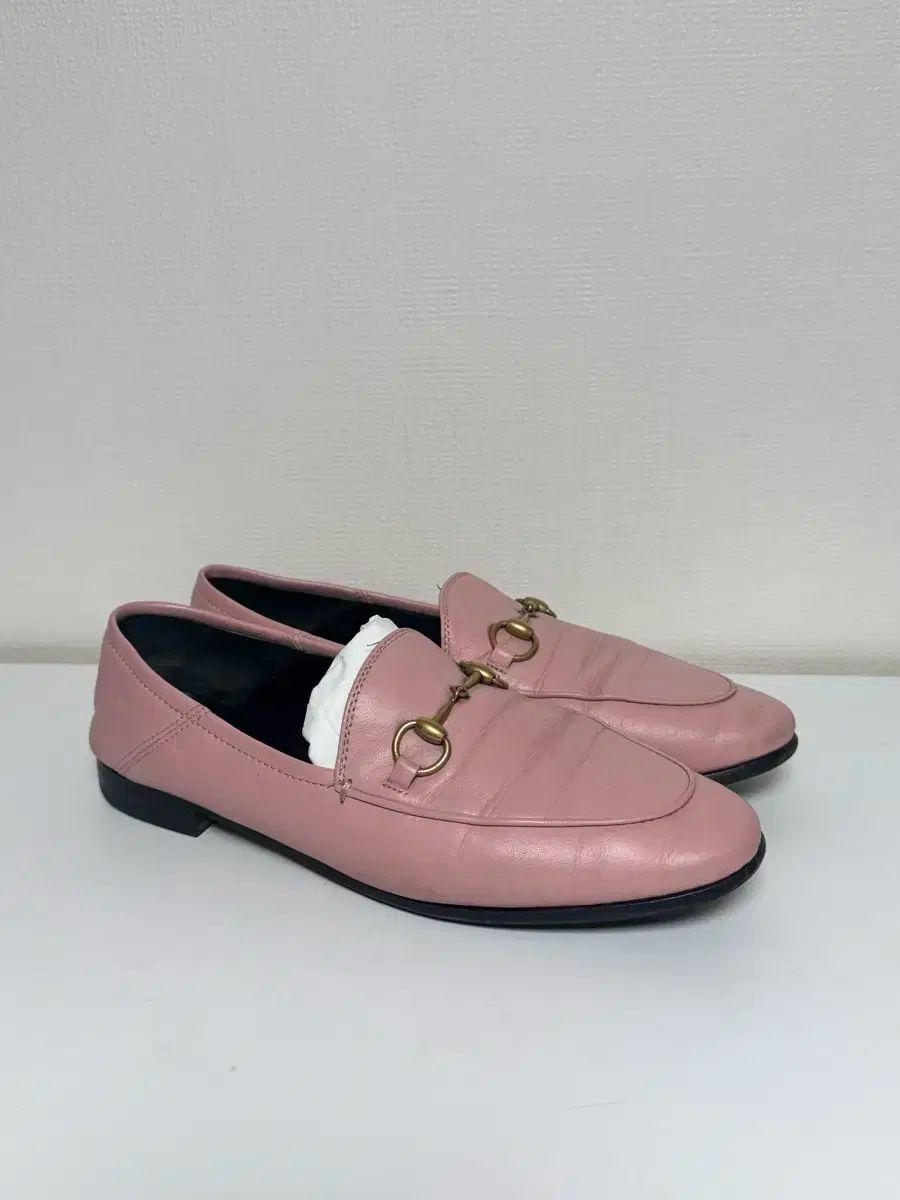  GUCCI グッチ ホースビット ローファー ピンク 38 250 フラットシューズ バレエシューズ パンプス