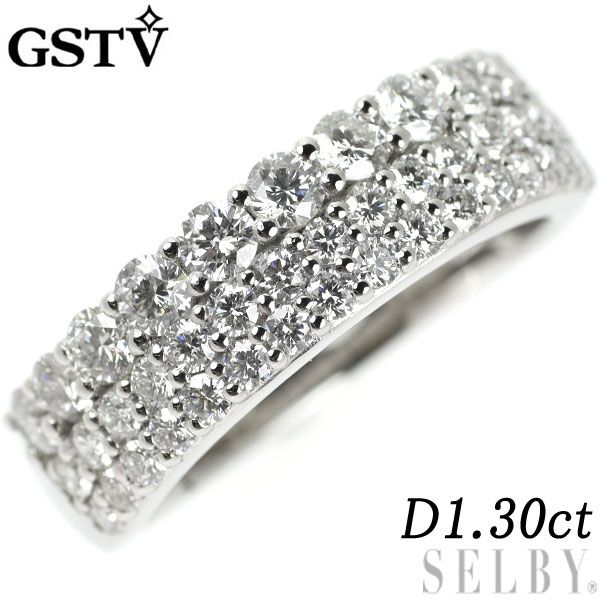 GSTV Pt950 ダイヤモンド リング 1.30ct パヴェ - www.port-toamasina.com