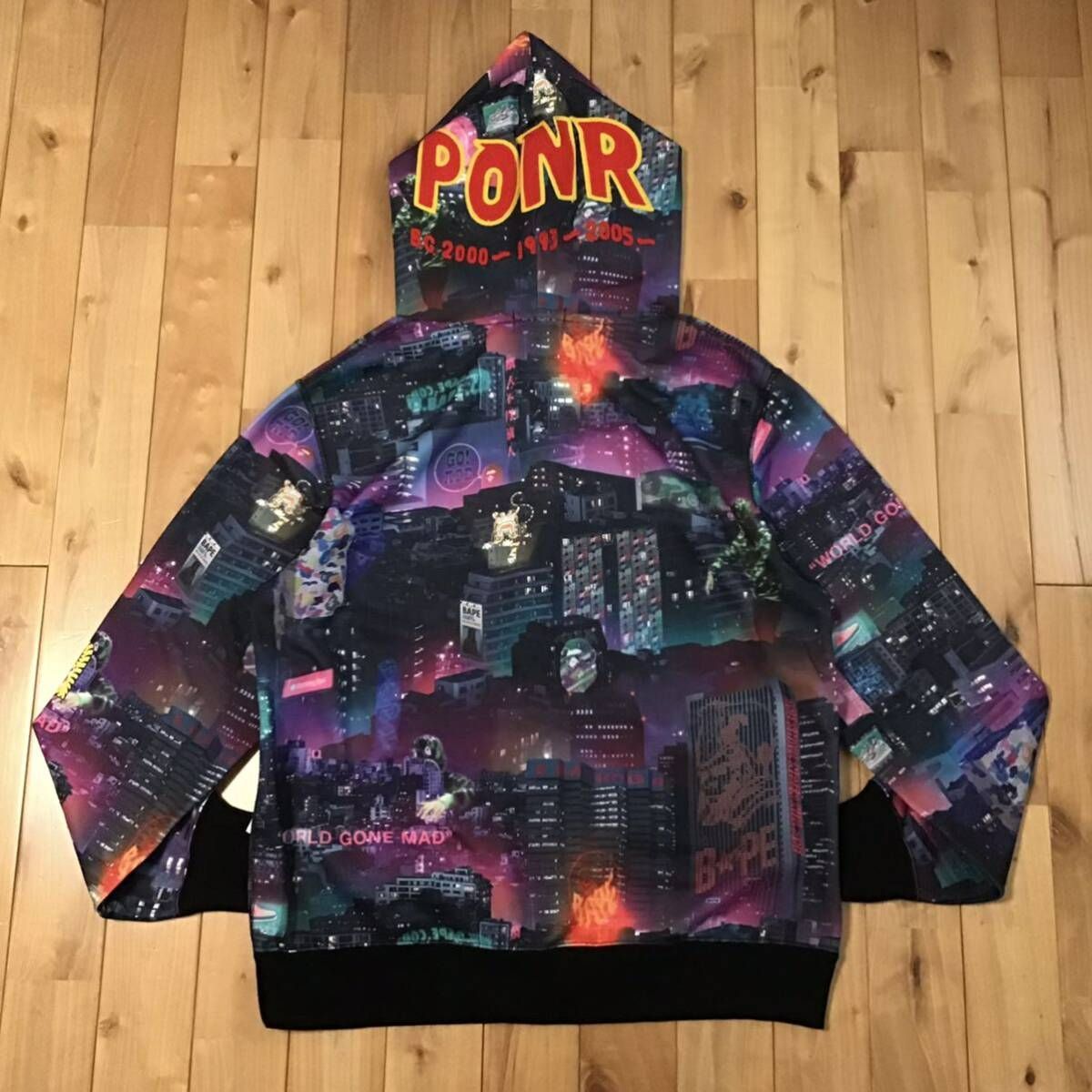 ☆2XL☆ NEON TOKYO シャーク パーカー shark full zip hoodie a
