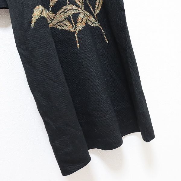 斉藤都世子 サイトウトヨコ ワンピース ニット ロング ラメ 花 七分袖