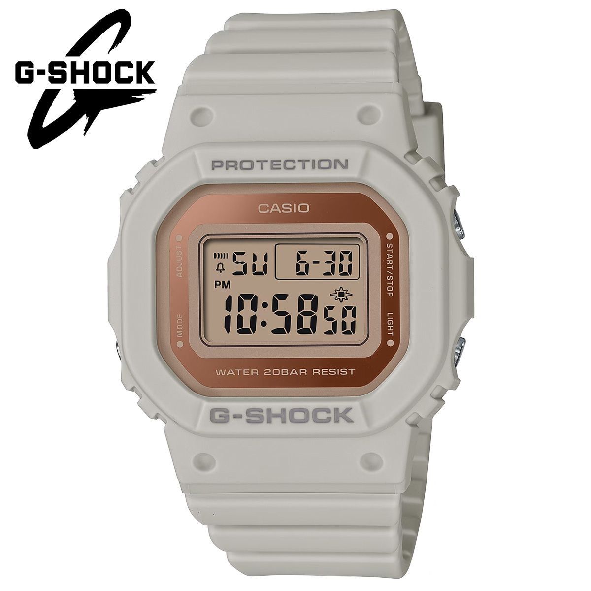 カシオ ジーショック Sシリーズ 小さめ ボーイズサイズ スクエア デジタル GMD-S5600-8 CASIO Gshock-s series DW5600シリーズ g-shock ベージュ ローズ スピードモデル 小型 軽量 レディース 女性 四角