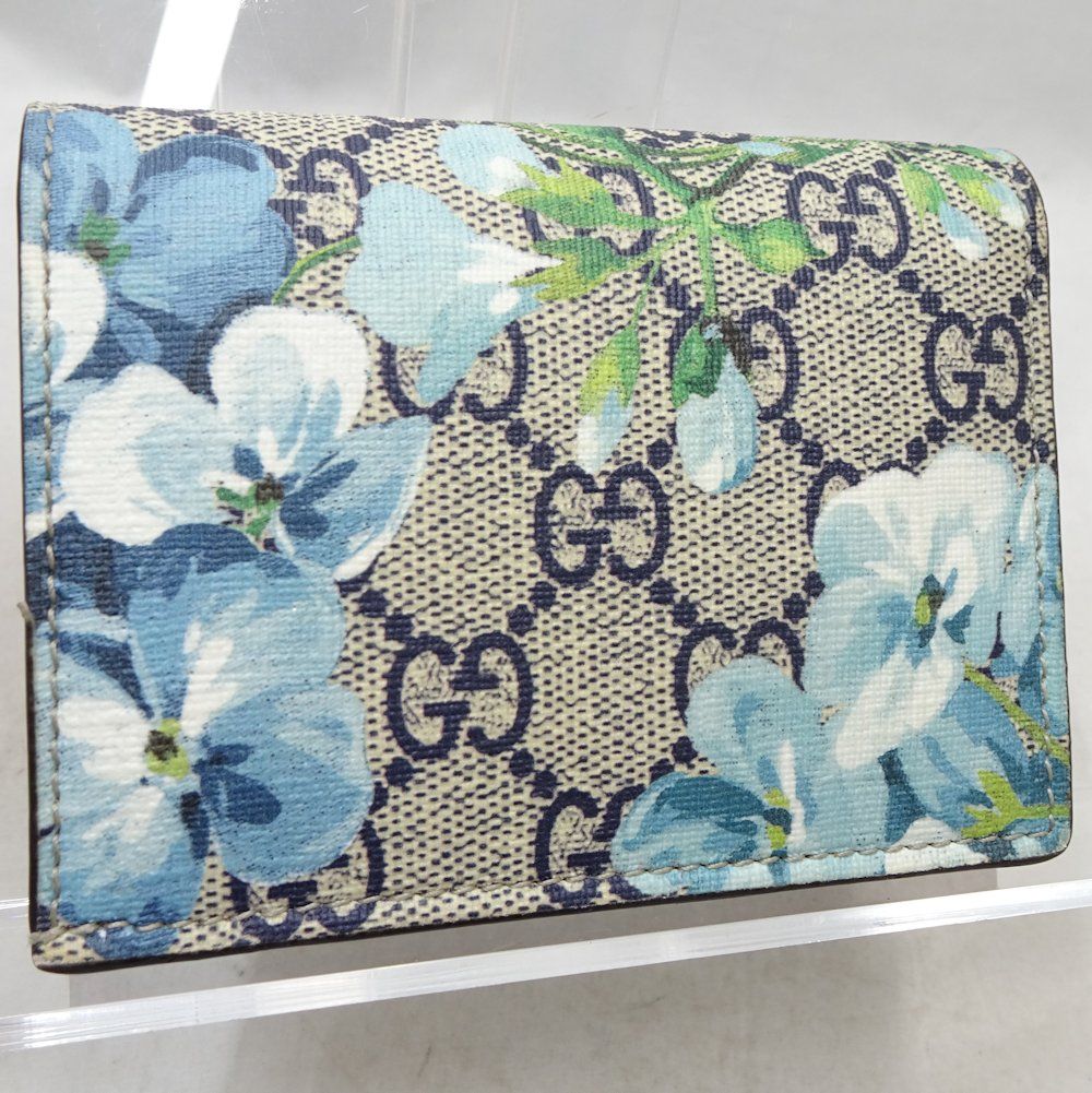 グッチ GUCCI GGブルームス 546372 二つ折り財布 PVC グレー