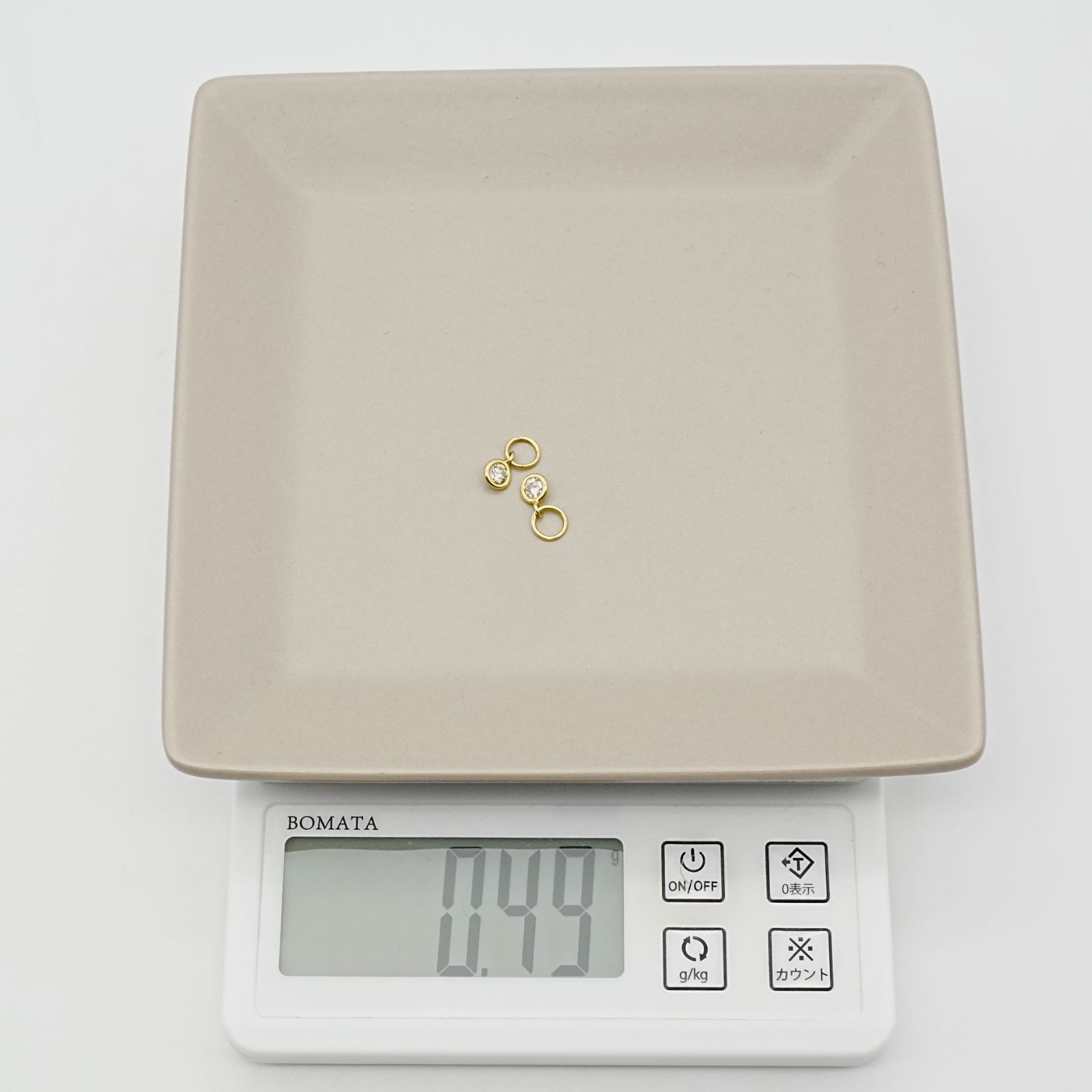 【本日のどっきりセール】 K18 ダイヤ 0.30ct ベゼル チャーム|25-1660S 愛