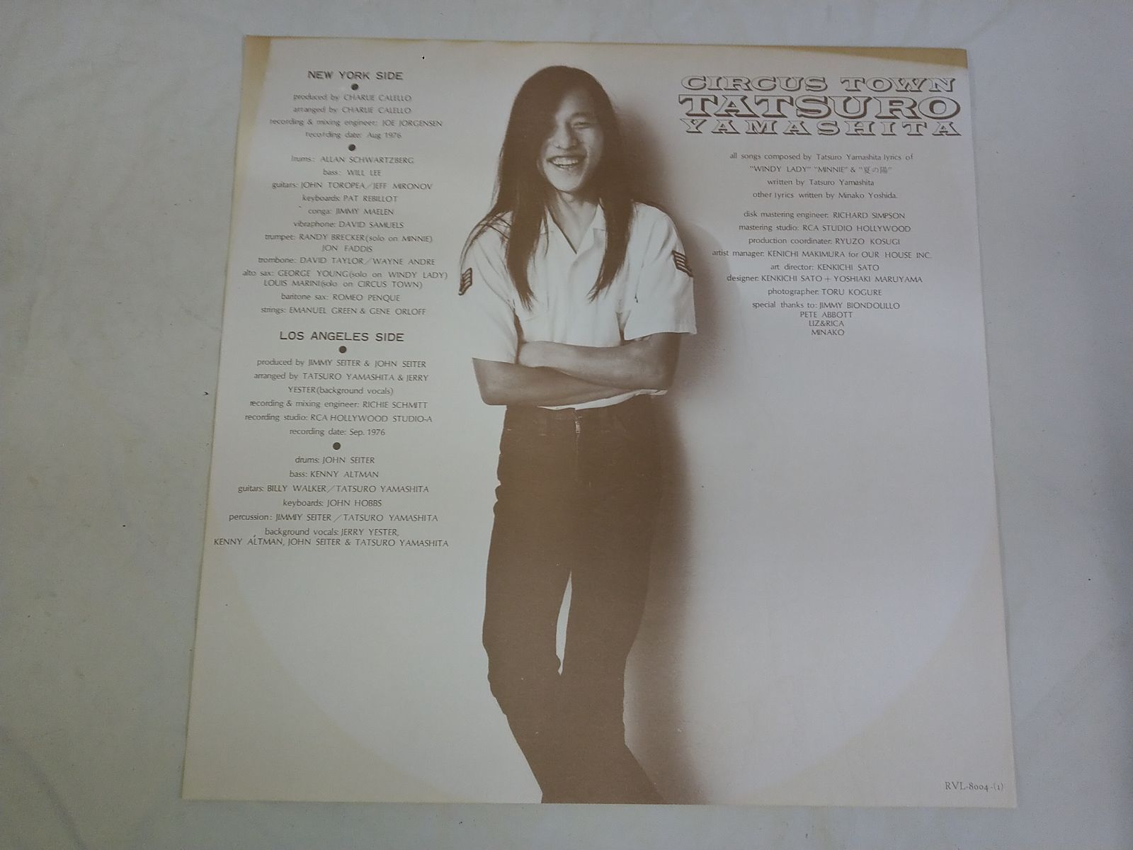 【オリジナル盤】山下達郎 「Circus Town」 RVL-8004 レコード 山下達郎 – Circus Town – Vinyl (LP, Album, Stereo), 1976