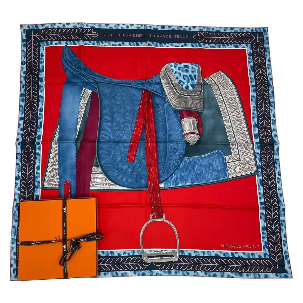 未使用品 HERMES エルメス カレ90 SELLE D'APPARAT MAROCAINE