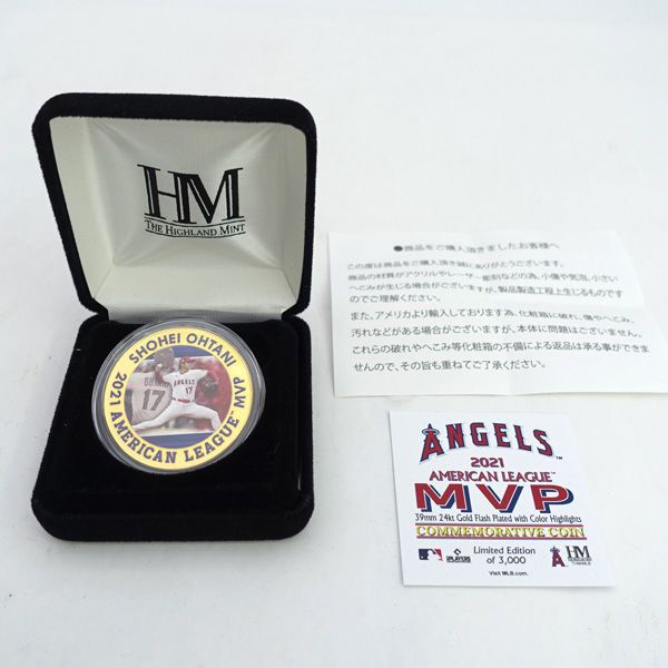 The Highland Mint ◆大谷翔平2021年 アメリカンリーグ MVP獲得 記念ゴールドコイン 趣味雑貨