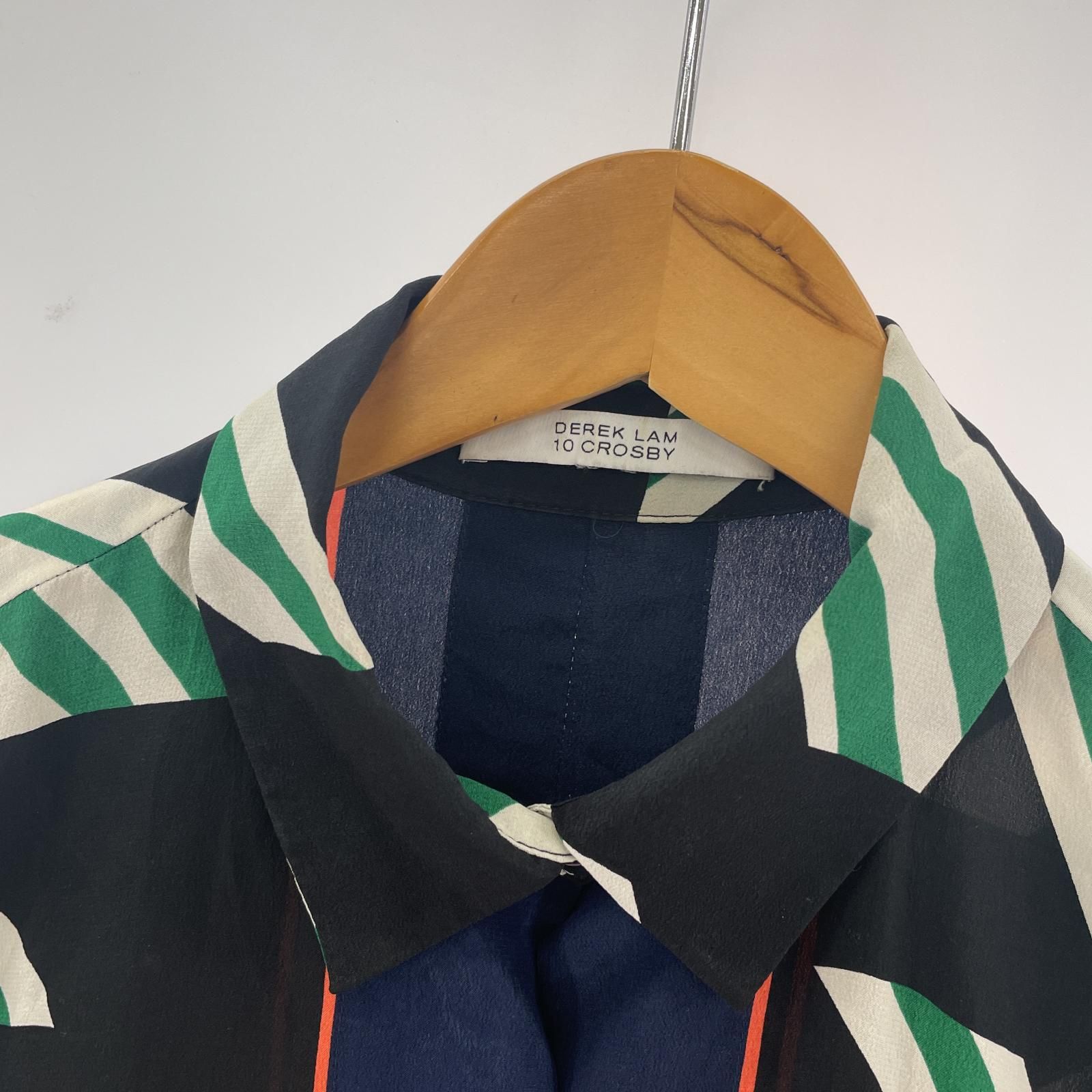 DEREK LAM 10 CROSBY デレクラム10クロスビー 総柄 ノースリーブ DEREK LAM 10 CROSBY デレクラム10クロスビー 総柄 ノースリーブ